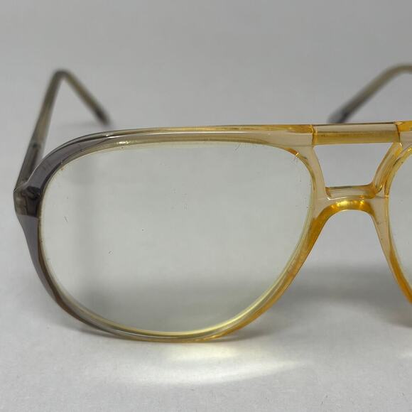 Vintage 70s Rx Eyeglasses Gold Aviator Frames Titanium Pilot Grandpa Retro Style - Picture 4 of 9